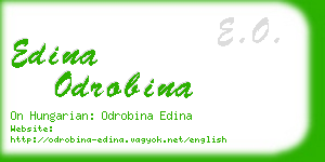 edina odrobina business card